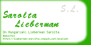 sarolta lieberman business card
